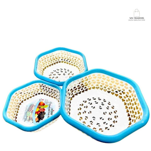 Multi-purpose Plastic Kitchen Basket ,Pack of 3