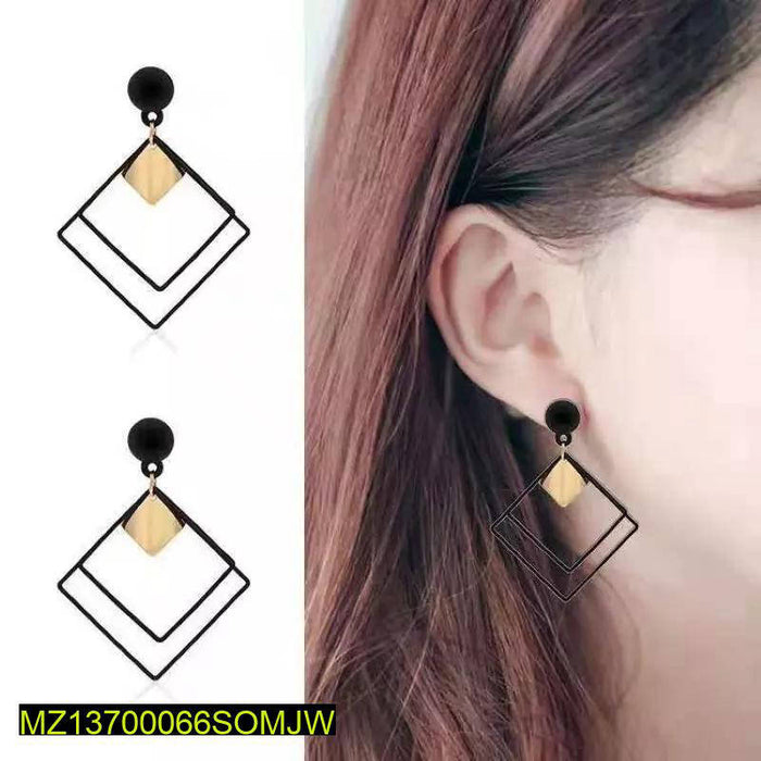 Pair Of Acrylic Plated Modern Design Earings