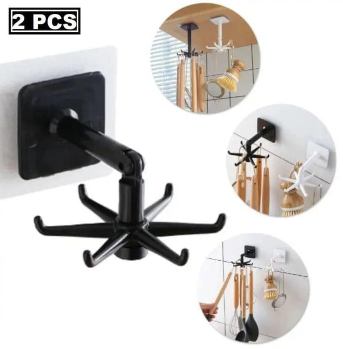 Wall mount rotating hooks(2 Pcs)