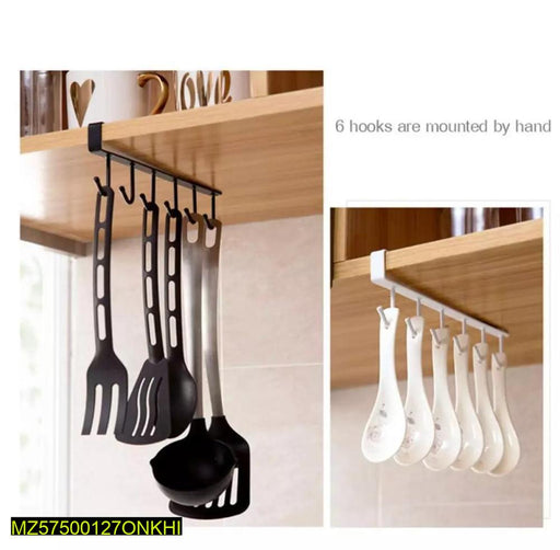 6 Hooks Walls Mounted Utensils